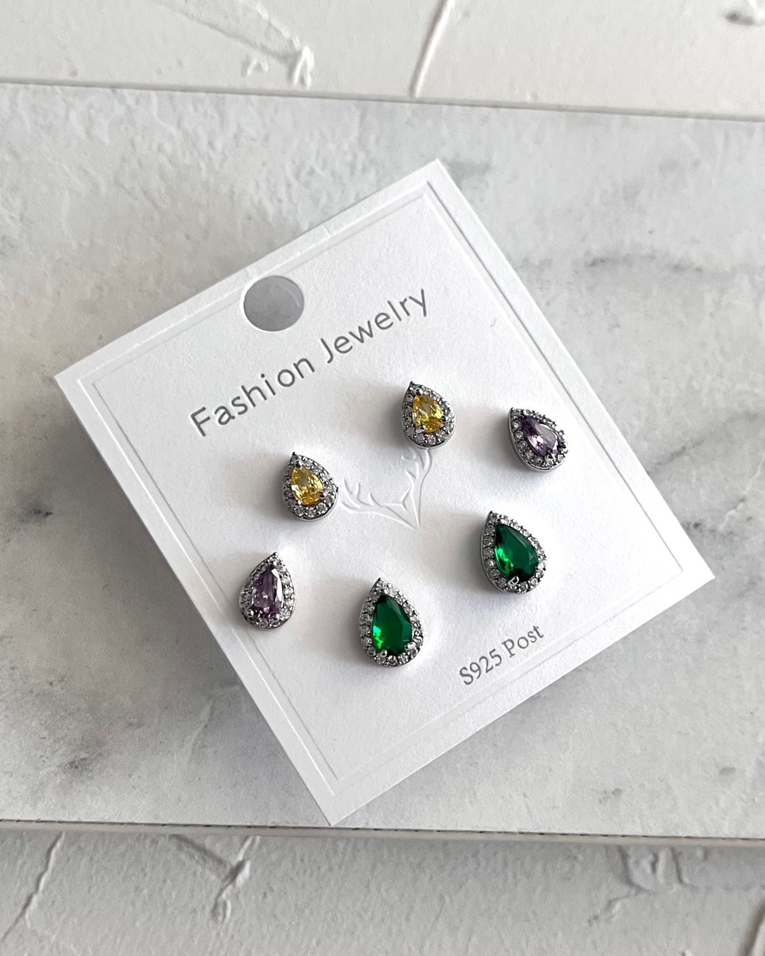 Mini Luxury Altılı Küpe Seti-Silver