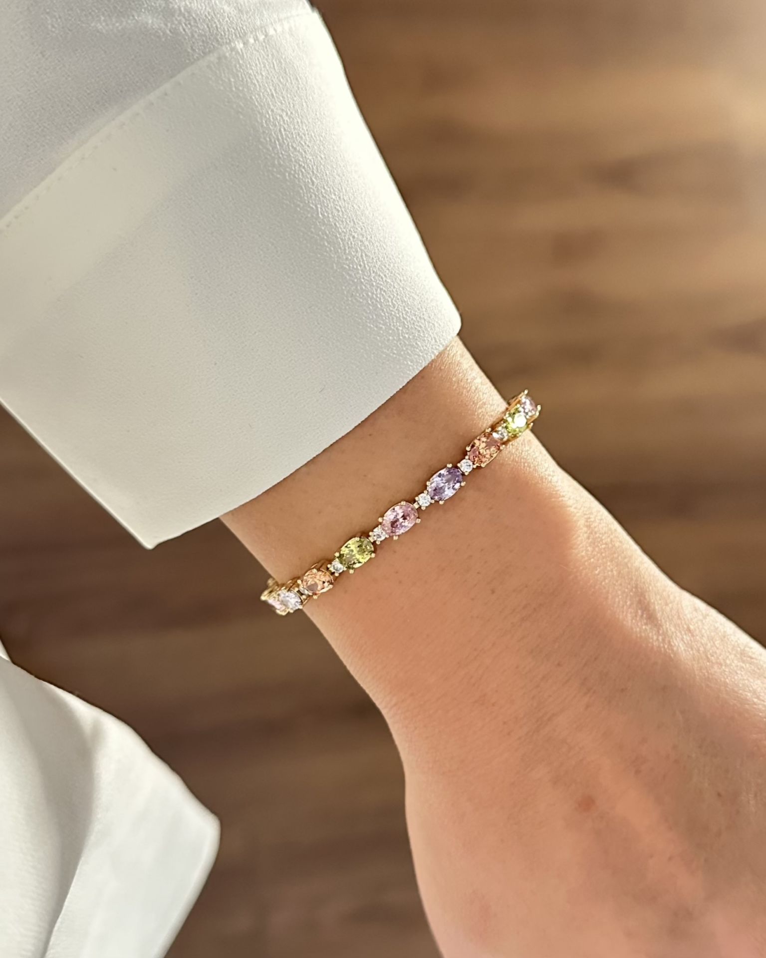 Açık Gold Soft Renk Taşlı Künye