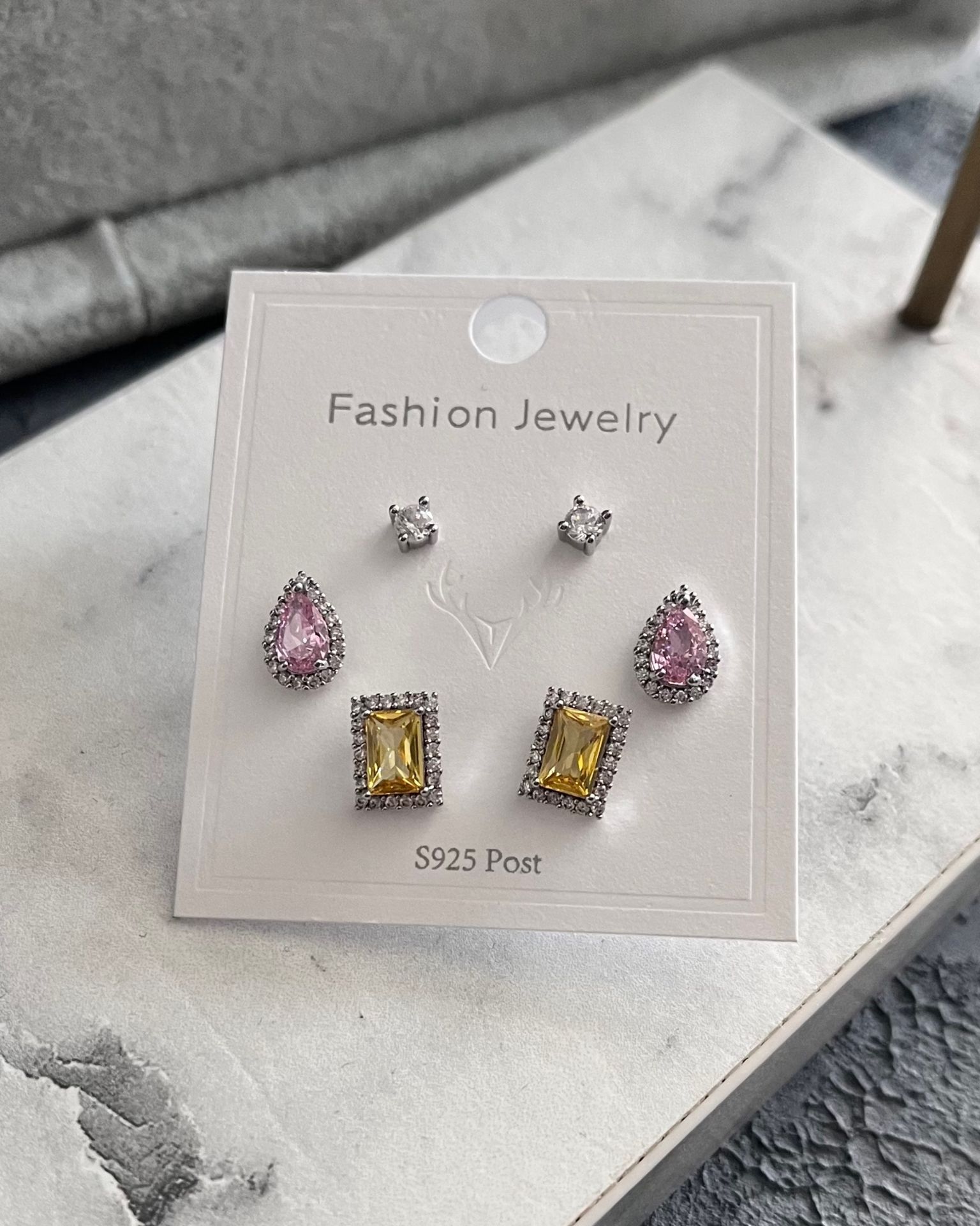 Mini Luxury Altılı Küpe Seti-Silver