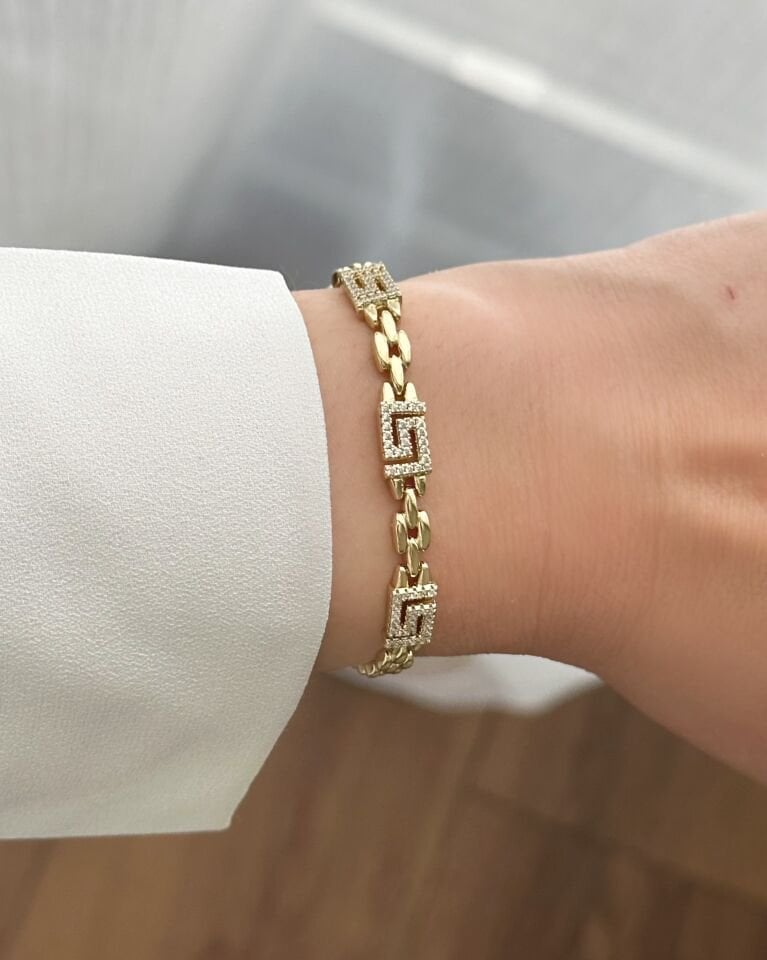Açık Gold Tria Geometrik Bileklik