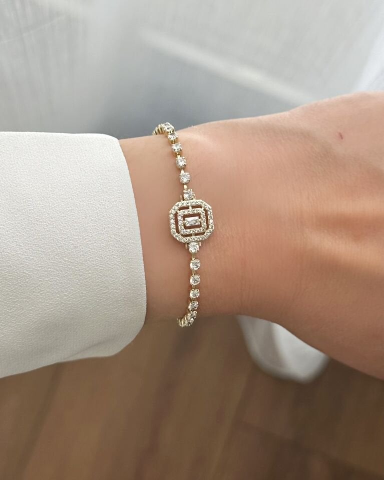 Açık Gold Su Yolu Baget Bileklik