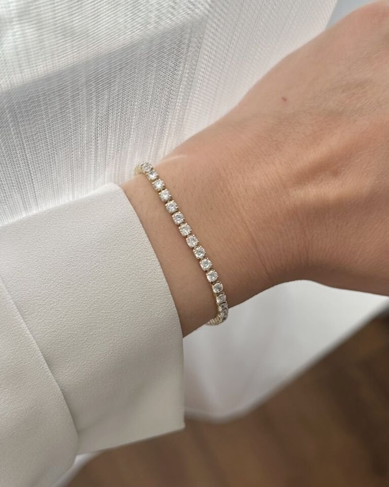 Açık Gold Su Yolu Bileklik|3mm