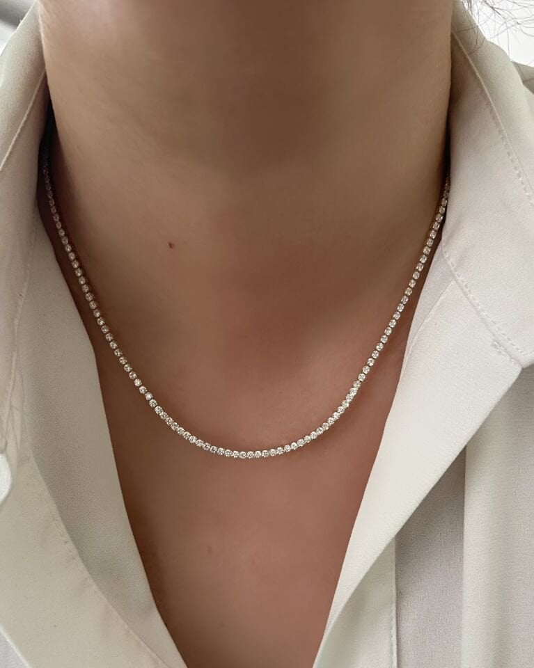Açık Gold Su Yolu Kolye|2mm