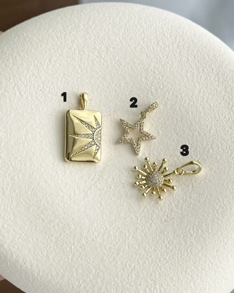 Açık Gold Kolye Uçları