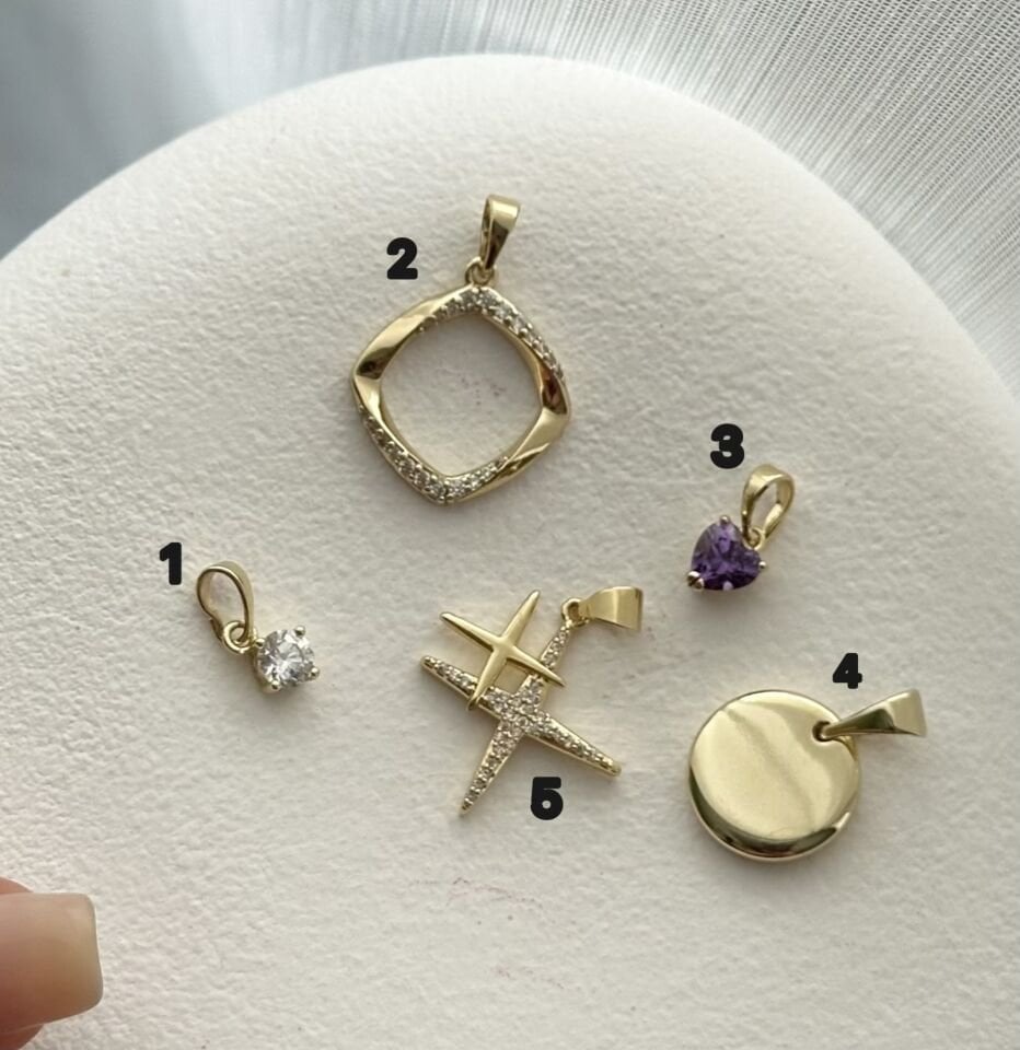 Açık Gold Kolye Uçları