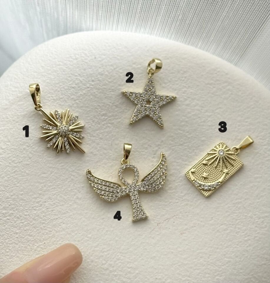 Açık Gold Kolye Uçları