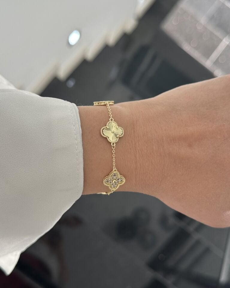 Açık Gold Marka Yonca Bileklik|3