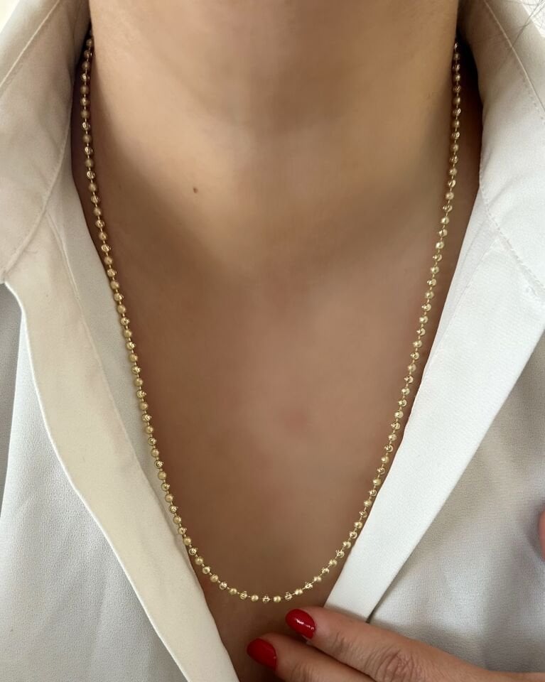 Açık Gold Uzun Dorika Kolye