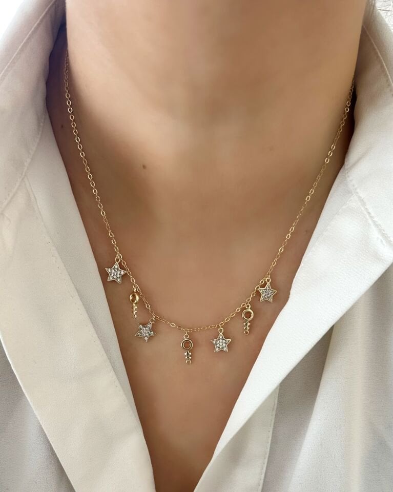 Açık Gold Şans Kolyesi