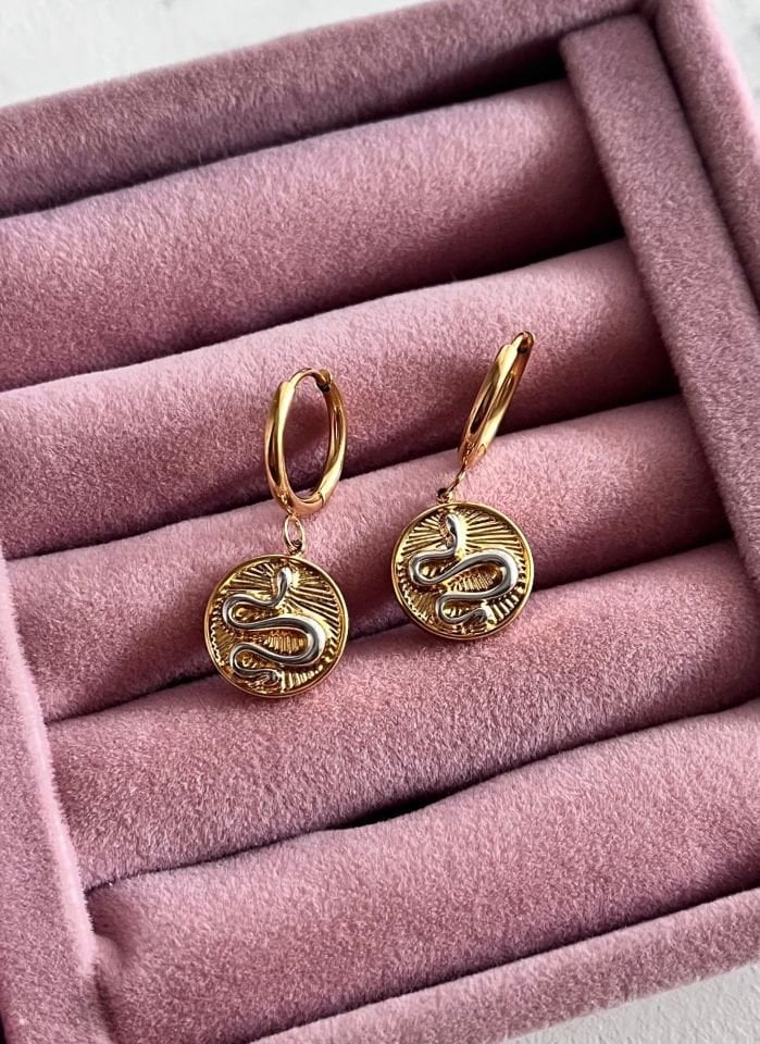 Marka Snake Küpe-Gold