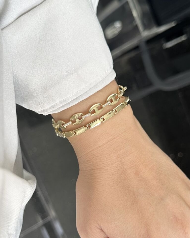 Açık Gold İkili Birleşik Bileklik