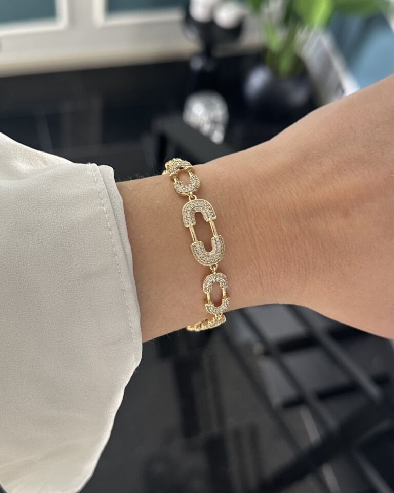 Açık Gold Çengel Model Bileklik