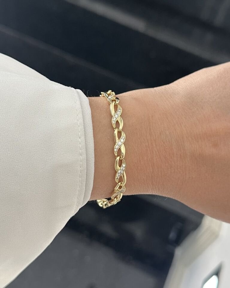 Açık Gold Zarif Sonsuzluk Bileklik