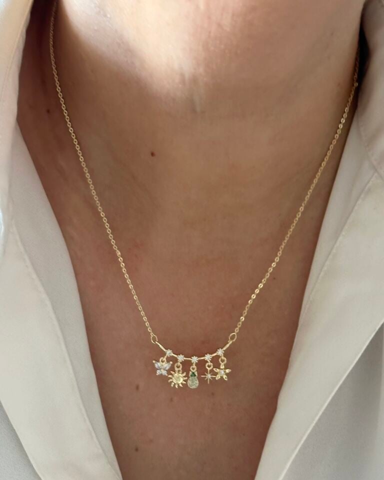 Açık Gold Figürlü Kolye|1