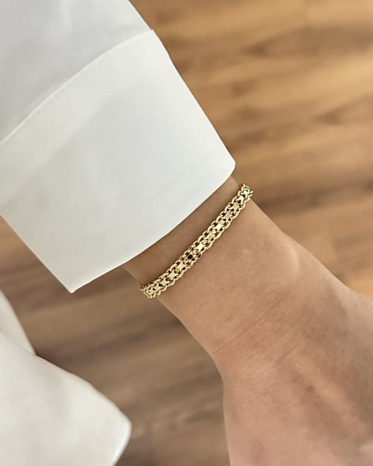 Açık Gold Mini Plaka Geçişli Künye
