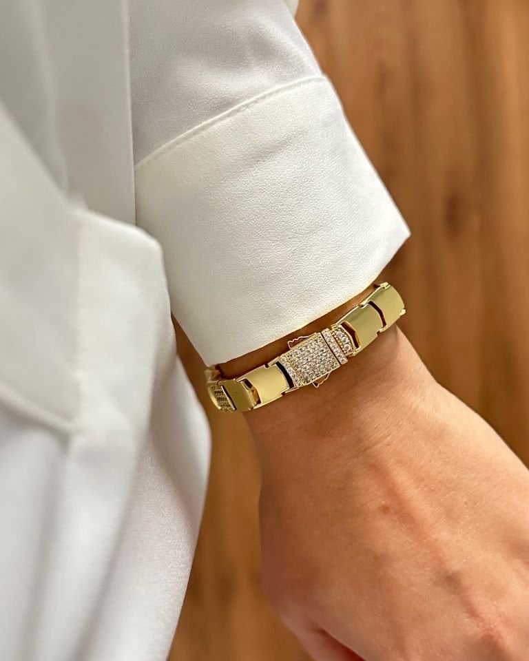 Açık Gold Kesme Plaka Geçişli Gurmet Künye