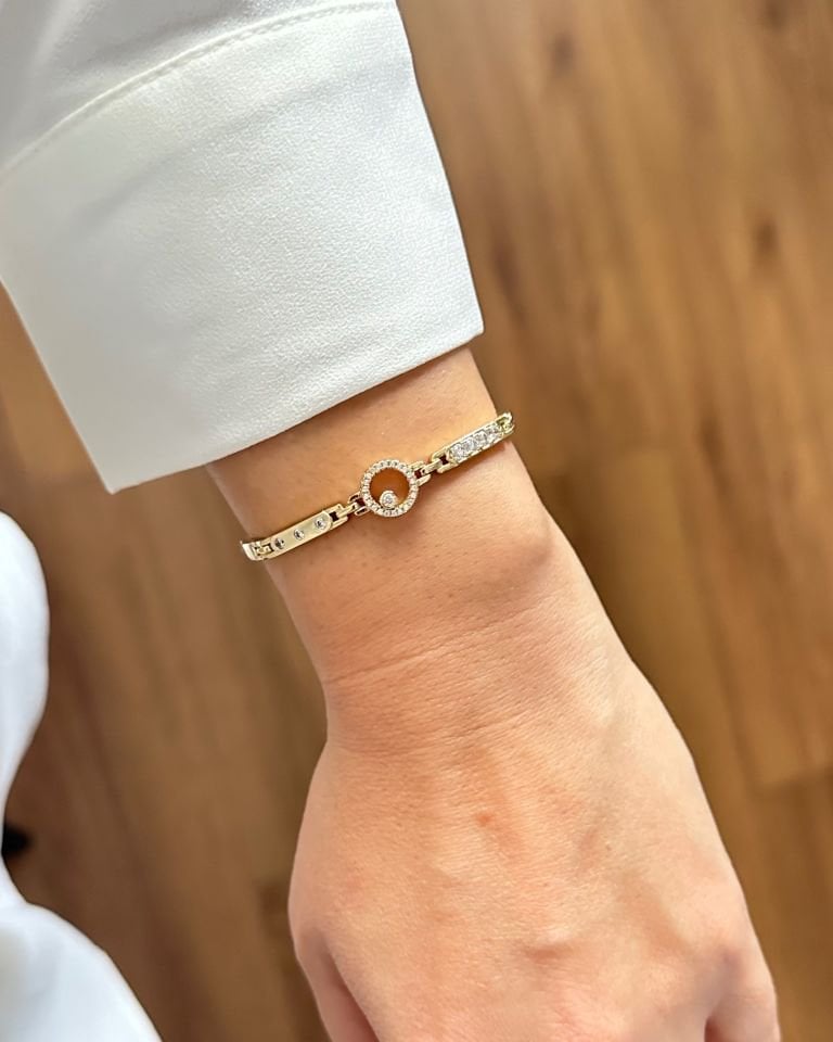 Açık Gold Halkada Tek Taş Detaylı Künye