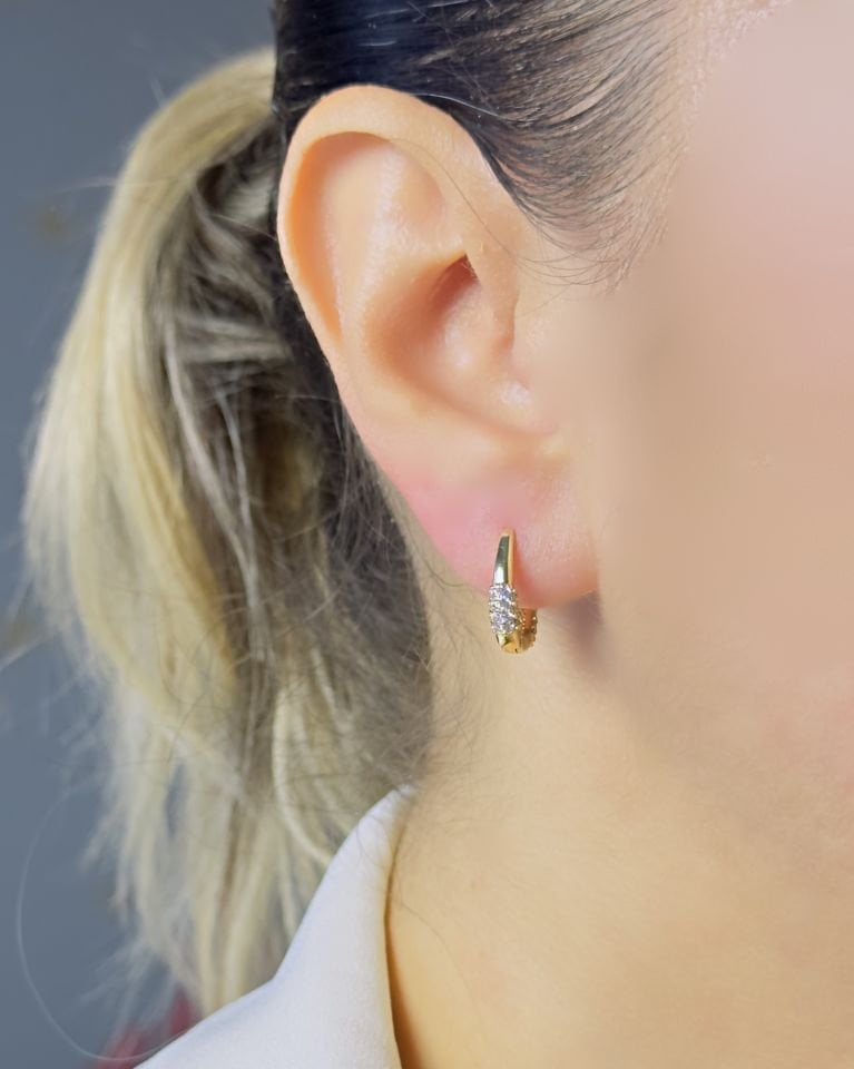 Minimal Oval Küpe