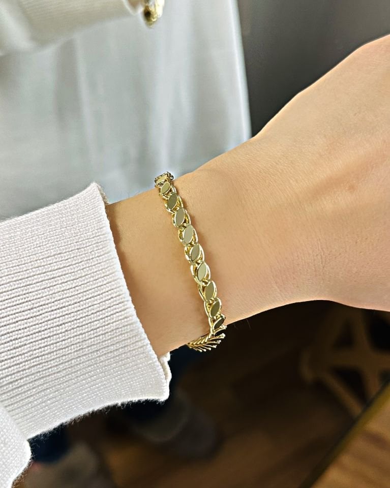 Açık Gold Arpa Zincir Künye