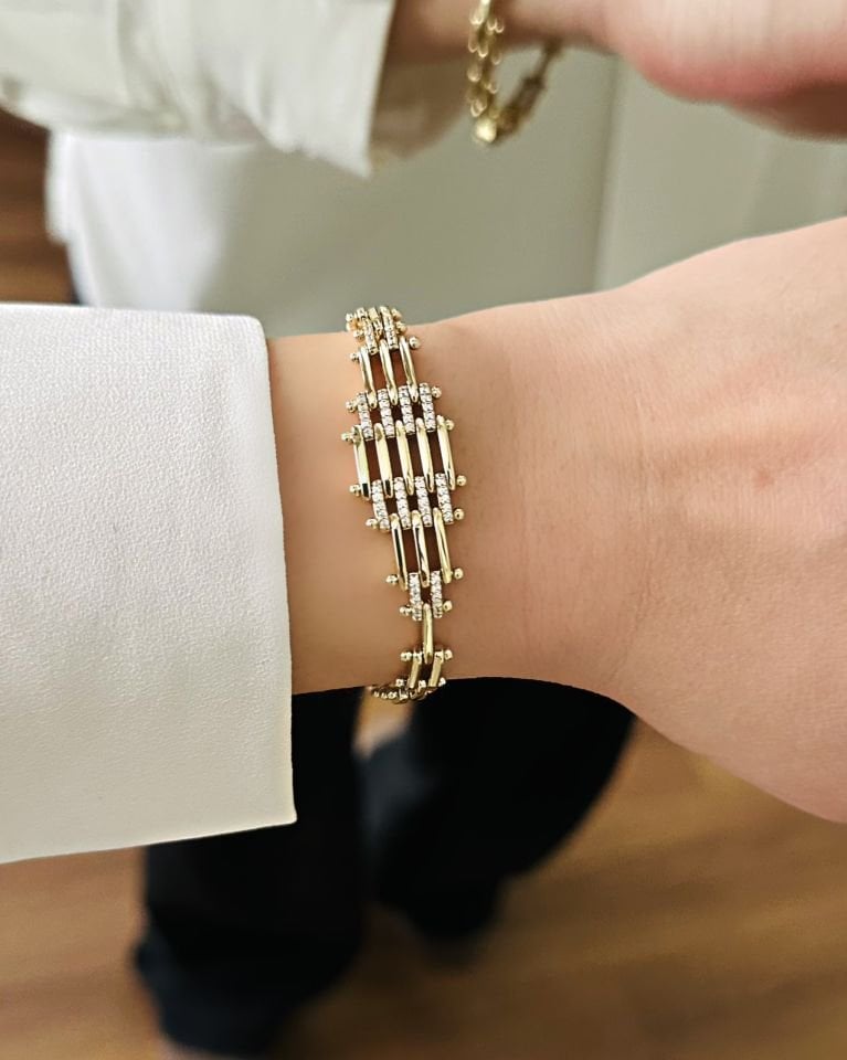 Açık Gold Izgara Model Künye