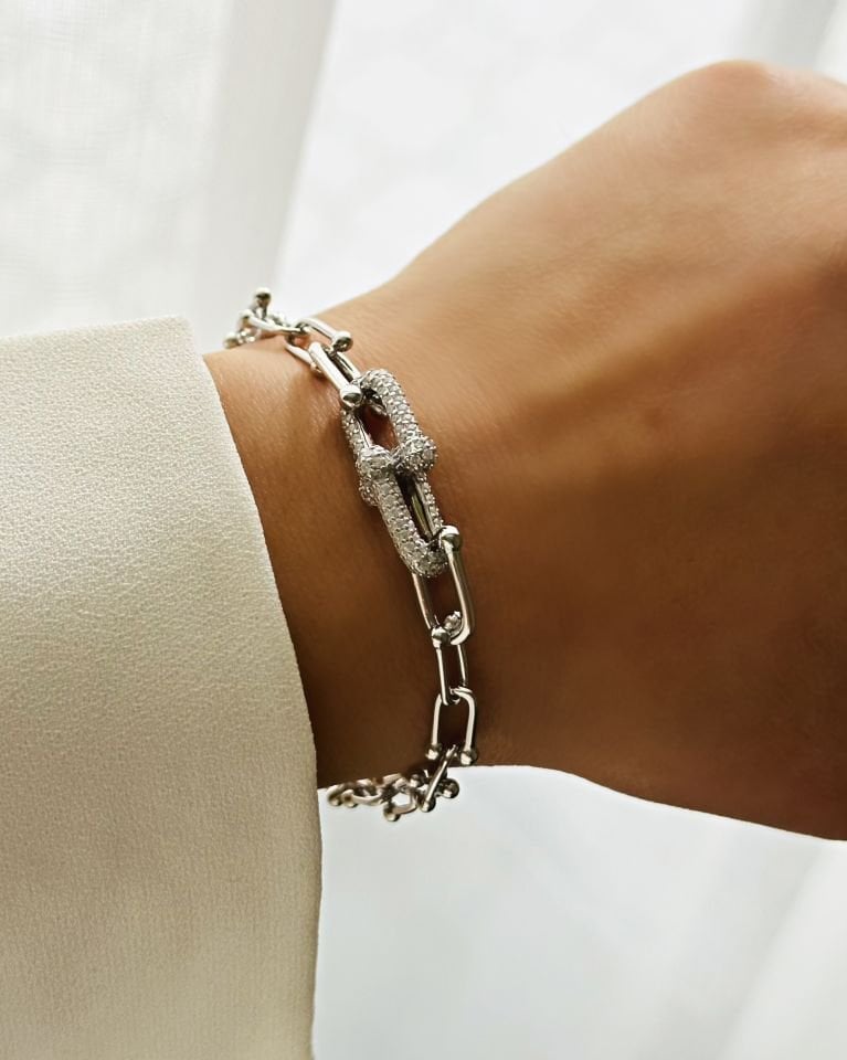 Taşlı Marka Ataç Bileklik|925 Gümüş