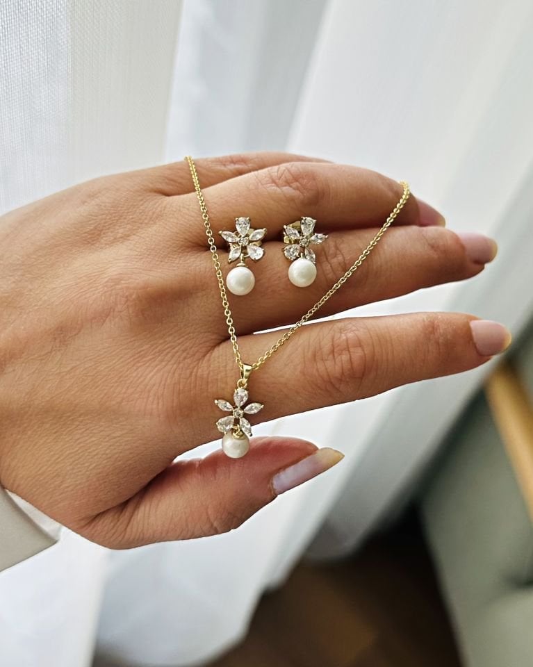 Açık Gold Lotus Set