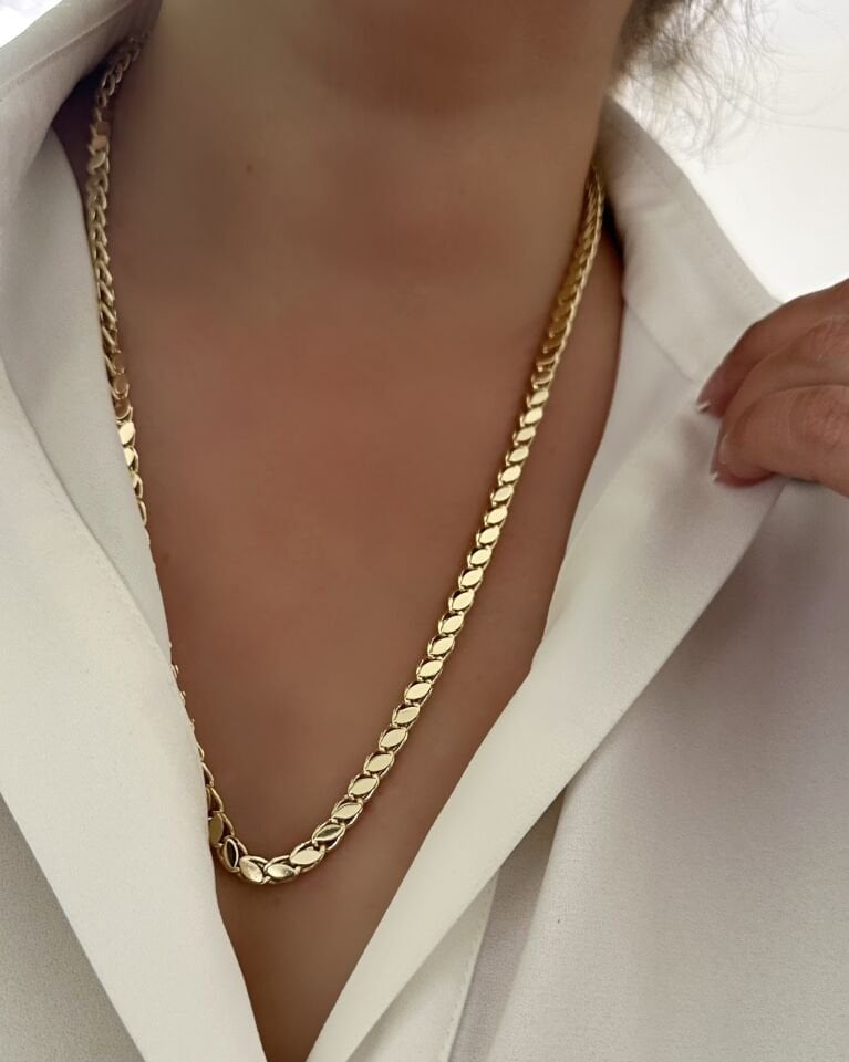 Açık Gold Arpa Zincir|60cm