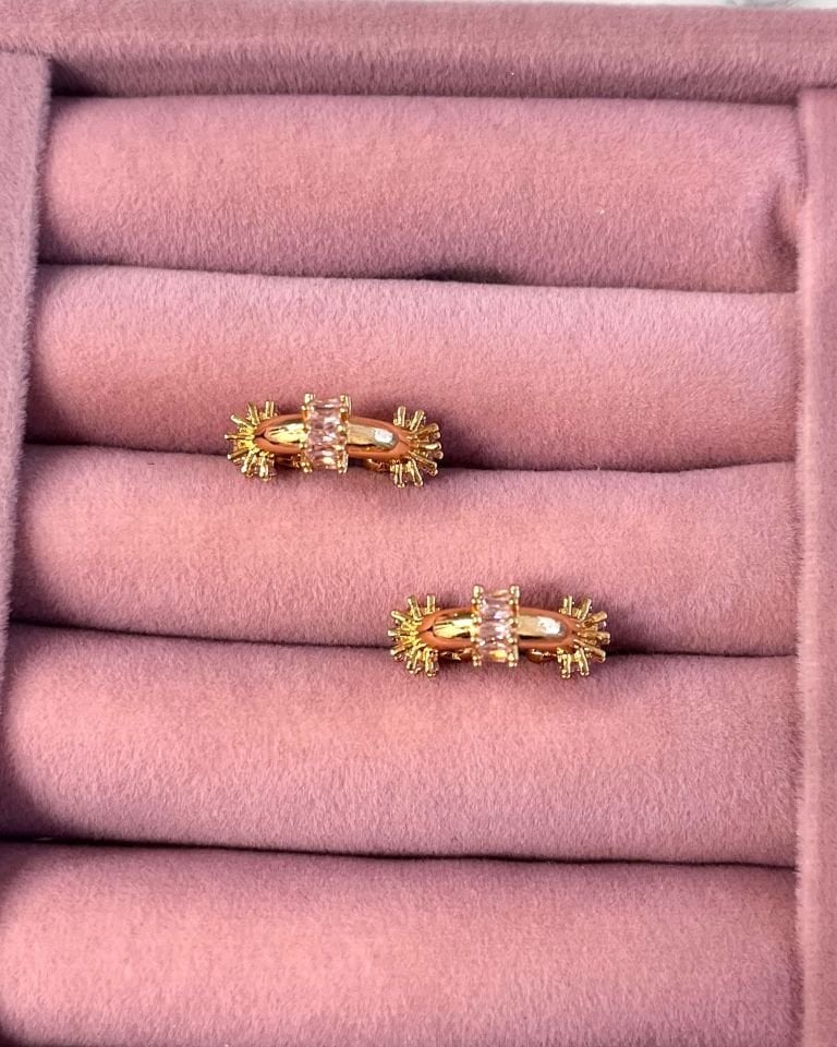 Tasarım Kıkırdak Küpe-Pembe
